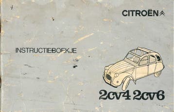 1974 CITROËN 2CV4 2CV6 (EEND) INSTRUCTIEBOEKJE NEDERLANDS, Verzenden