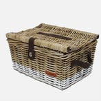 Wicked Picknickmand bakkersmand maat L, Grijs Wit (47 x 36 x, Fietsen en Brommers, Fietsaccessoires | Fietsmanden, Verzenden, Nieuw
