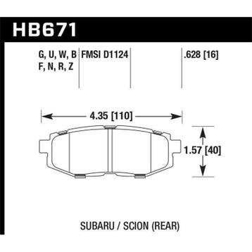 Hawk 13 Scion FR-S / 13 Subaru BRZ/10-12 Legacy 2.5 GT/3.6R, Ophalen of Verzenden, Nieuw