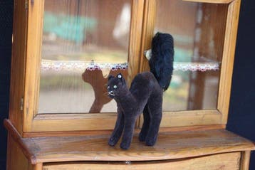 Steiff: zwarte kater, EAN 7408, 1950 - Teddybeer - 2000-2010