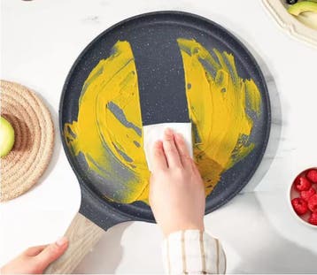 Crêpepan 24 cm Anti-aanbak met Spreidspatel Platte Pan, Verzenden, Nieuw