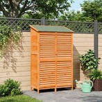 vidaXL Tuinschuur Bruin 106 x 56 x 176,5 cm Massief, Tuin en Terras, Verzenden, Nieuw