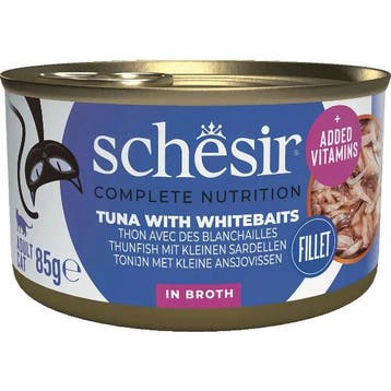 Schesir tonijn met kleine ansjovissen (in bouillon) natvo..., Verzenden, Kat