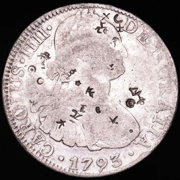 Spanje. Carlos IV. 8 Reales Acuñados en el año 1793, ceca de