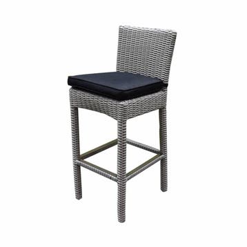 Oxford barstoel wit grijs wicker, Tuin en Terras, Tuinsets en Loungesets, Ophalen of Verzenden, Nieuw