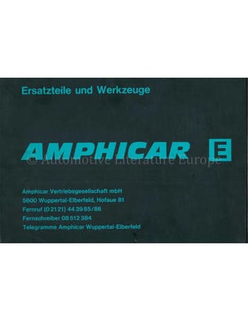 1961-1968 AMPHICAR ONDERDELENHANDBOEK ENGELS | DUITS