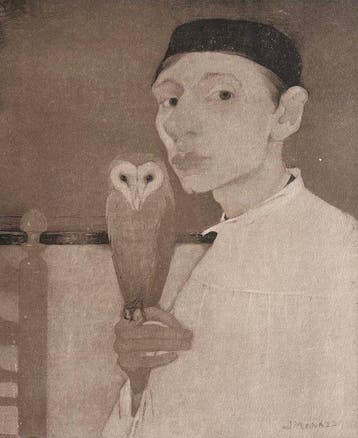 Jan Mankes (1889-1920) - Zelfportret met Uil