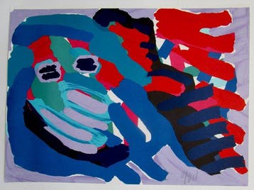 Karel Appel (1921-2006) - Another Blue Head Again
