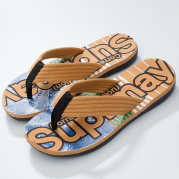 Slippers - Sportieve - Oranje Blauw - Teenslipper - Strand, Verzenden, Nieuw