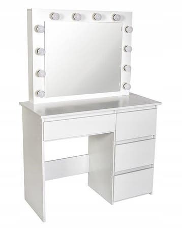 Kaptafel Wit MDF 140x94cm | LED | USB | OP=OP, Ophalen of Verzenden, Nieuw, Moderne stijl