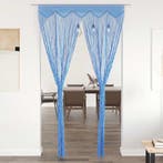 vidaXL Gordijn macramé 140x240 cm katoen blauw, Verzenden, Nieuw, Blauw