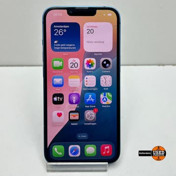 iPhone 13 256GB Blauw - Accu 100%, Verzenden, Gebruikt