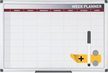 Whiteboard Weekplanner Bi-Office - Tweedekansje | OP=OP, Ophalen of Verzenden, Gebruikt, Overige typen