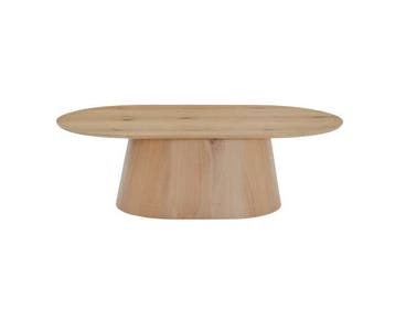 Salontafel Novero ovaal eiken 120x70 cm - Naturel, Ophalen of Verzenden, Nieuw