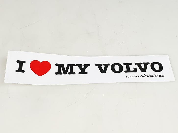 Sticker I Love My Volvo wit., Auto-onderdelen, Interieur en Bekleding, Ophalen of Verzenden