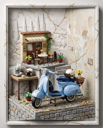 Makayhos - [Canvas] Vespa Special – Dolce Vita Serenade, Nieuw