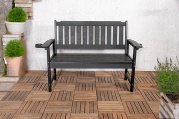 S&S import/export  Sensline Montreal tuinbank – zwart -, Tuin en Terras, Nieuw