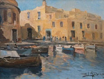 Leon Giuseppe Buono (1887- 1975) - Paesaggio marittimo