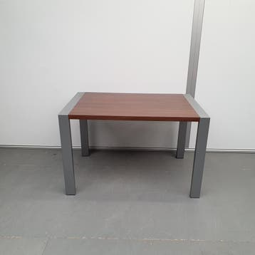 Ahrend Portal tafel - 120x80 cm - bruin eiken blad/grijs fra, Ophalen of Verzenden, Nieuw