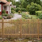 vidaXL Tuinhek Geë carboniseerd 1000 x 80 cm Riet, Tuin en Terras, Verzenden, Nieuw