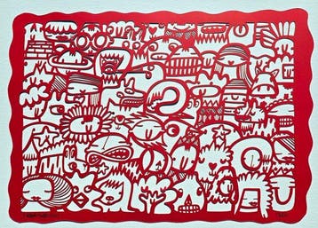 Kev Munday - We Are All Connected (Red) - Limited Edition