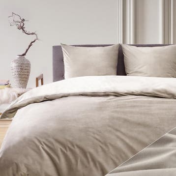 Cashmere Touch Overtrekset - 63% Korting - Luxe Zacht, Eenpersoons, Beige, Dekbedovertrek, Ophalen of Verzenden