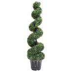 vidaXL Kunstplant met pot buxus spiraal 117 cm groen, Verzenden, Nieuw