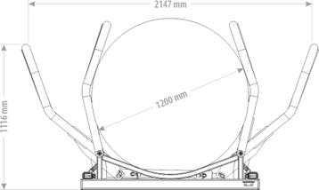 Ronde Balenklem met 1 hydraulische cilinder