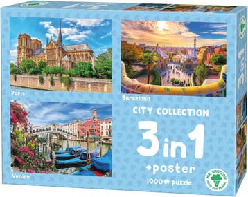 City 3 in 1 Puzzel (3x1000 stukjes) | Mr. Broccoli - Puzzels, Verzenden, Nieuw
