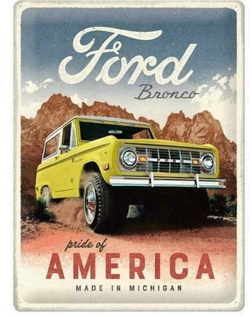 Ford bronco reclamebord, Verzamelen, Merken en Reclamevoorwerpen, Verzenden, Nieuw