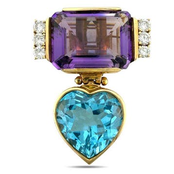 Broche - 14 karaat Geel goud, Exclusieve 14K geelgouden 9,25, Sieraden, Tassen en Uiterlijk, Antieke sieraden