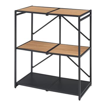 [en.casa] Open kast Telemark opvouwbaar 81x68x38 cm zwart en, Verzenden, Nieuw