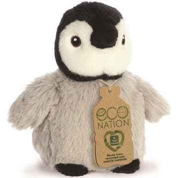 Pinguïn kuiken knuffel - pluche - grijs - 13 cm - arctisch, Verzenden, Nieuw