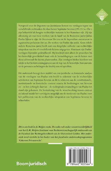 De rechtspraakverzamelingen van Julius Paulus / E.M. Meijers, Verzenden, Zo goed als nieuw, Elsemieke Daalder