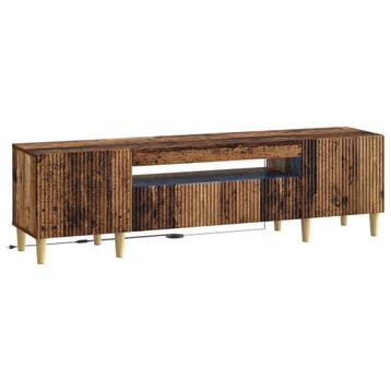 vidaXL LED tv-meubel Oud hout Bewerkt hout, Minder dan 50 cm, Verzenden, Nieuw, Minder dan 100 cm