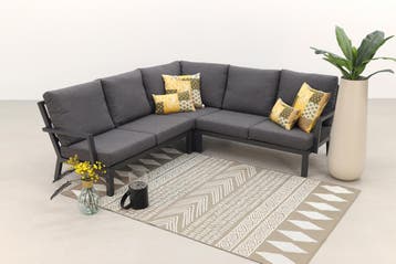 Rockford aluminium hoekbank - Antraciet, Verzenden, Nieuw, Overige materialen, Loungeset