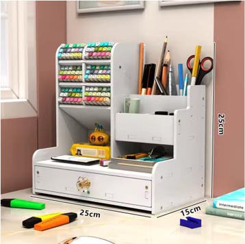 Houten Bureau Organizer met Pennenhouder, Verzenden, Nieuw in verpakking