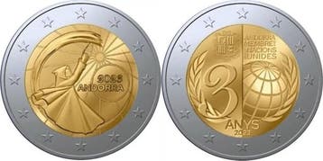 Andorra 2 x 2 Euro 2023 Gedenkmunten Un en Sonnenwende in..., Verzenden