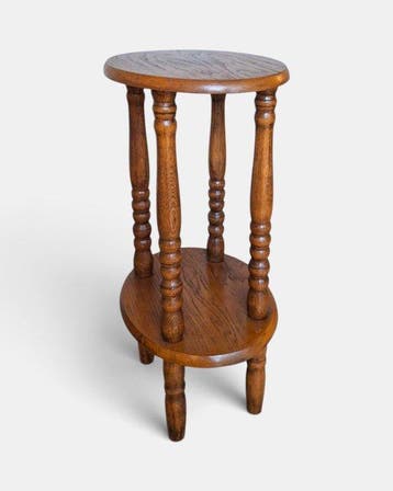 Bijzettafel - Hout Eiken - Ovale Plantentafel