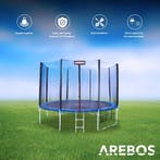 AREBOS Trampoline Veiligheidsnet + Randafdekking Randbescher, Verzenden, Zo goed als nieuw