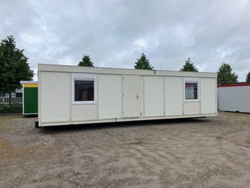 Kantoorunit op slede – 10 x 3 meter – Gebruikt