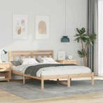 vidaXL Bedframe Bruin 120 x 200 cm Massief grenenhout, Huis en Inrichting, Slaapkamer | Bedden, Verzenden, Nieuw, Beige, Hout