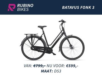 BATAVUS Fonk 3 | NIEUW | 2 JAAR GARANTIE | €200 KORTING, Ophalen, Nieuw, Batavus, Versnellingen