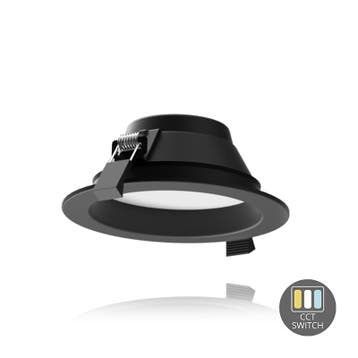 LED Downlight - Ortho - CCT switch - Ø120 - 12w - Zwart, Ophalen of Verzenden, Nieuw