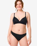 HEMA Damesstring katoen - 2 stuks zwart, Verzenden, Zwart