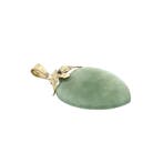 Gouden hanger met Jade (Hanger of bedel), Ophalen of Verzenden, Gebruikt, Goud, Overige merken