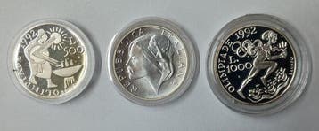 italia-san marino lire 1000 -lire 500- lire 500 1990-1992