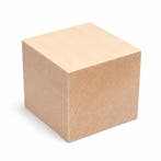 Netjes geschaafd vierkant blok lindehout (5x5x5 cm, om te b, Ophalen of Verzenden, Nieuw