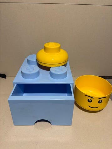 Lego Stenen - Lotto LEGO Contenitori – Brick 4 Celeste +, Nieuw