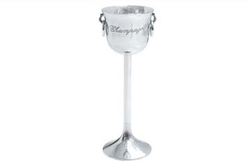 Elegante champagnekoeler CHAMPAGNE 75cm gepolijste zilveren, Ophalen of Verzenden, Nieuw